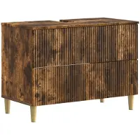 vidaXL Waschbeckenschrank ARNHEM Raucheiche 82 x 41 x 59 cm
