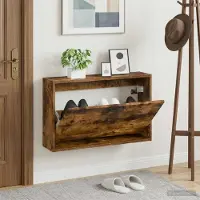vidaXL Wandmontierter Schuhschrank UTRECHT 71 x 17 x 43 cm