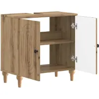 vidaXL Waschbeckenschrank ALKMAAR Artisan-Eiche 59,5 x 31,5 x 59 cm