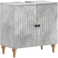vidaXL Waschbeckenschrank ALKMAAR Betongrau 59,5 x 31,5 x 59 cm