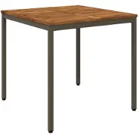 vidaXL Gartentisch Natur und Kaffee 80 x 80,5 x 75 cm