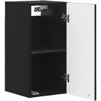 vidaXL Badezimmer-Wandschrank DELFT Schwarz 30 x 31 x 59 cm
