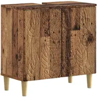 vidaXL Waschbeckenschrank DELFT Altholz 59,5 x 31,5 x 59 cm