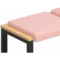 vidaXL Bankkissen 4 stk. Sherpa-Stoff Rosa Tiefe 35 cm