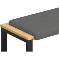 vidaXL Bankkissen Mikrofaser Dunkelgrau Tiefe 35 cm