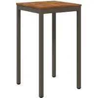 vidaXL Gartenbar-Tisch Natur und Kaffee 60 x 60,5 x 105 cm