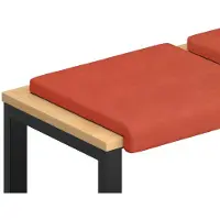 vidaXL Bankkissen 4 stk. Cord Rot-Orange Tiefe 35 cm