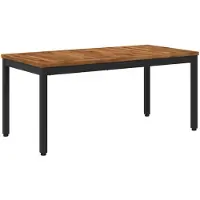 vidaXL Couchtisch Natürlich und Schwarz 50 x 100,5 x 45 cm