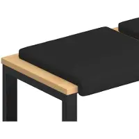 vidaXL Bankkissen 4 stk. Strukturiertes Samt Schwarz Tiefe 35 cm