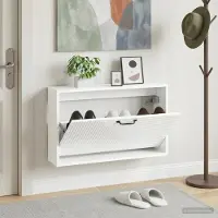 vidaXL Wandmontierter Schuhschrank HAARLEM 71 x 17 x 43 cm