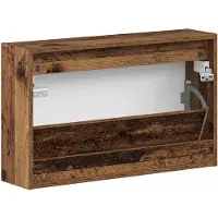 vidaXL Wandmontierter Schuhschrank ZWOLLE 71 x 17 x 43 cm Altholz