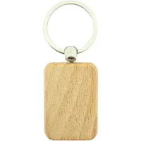 Combicraft Holz Schlüsselanhänger Rechteck klein 44x30 mm - 10 Stück - Ohne Aufdruck