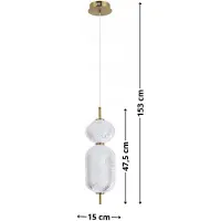 ITALUX CORADO LED Hängelampe Gold, 15W, 3000K