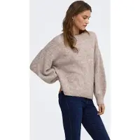 ONLY Strickpullover "ONLNELLIE LS O-NECK KNT NOOS" Materialmix, regular fit