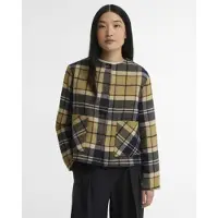 Barbour für Damen. LOS0092 Marlow Overshirt Jacke Tartan beige (XS), Lässig, Wolle, Langarm