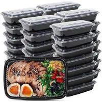 Markenlos Mahlzeitcontainer Set 50 Stück 946 ml - wiederverwendbare Behälter mit Deckel