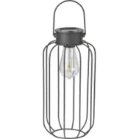 Northpoint LED Solar Laterne Dämmerungssensor Garten Balkon Modern Industrielook IP44 Rund