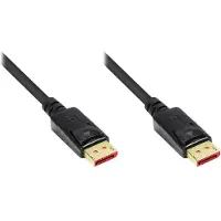 GOOD CONNECTIONS Anschlusskabel DisplayPort 1.4, 8K / UHD-2 @60Hz, vergoldete Kontakte, CU, schwarz, 1m,