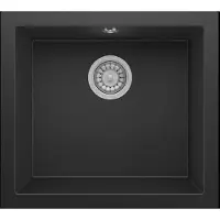 Respekta Küchenspüle Einbau Unterbau Spüle Granit Massiv 52 x 47 Schwarz Nelson