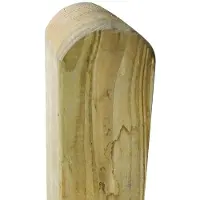 WOODTEX | 1,90 m | Kiefer 190 cm Zaunbohlenpfosten Kesseldruckimprägniert Rundkopf, Langlebig Pilzresistent, Konstruktionsholz Gartenzaunpfosten