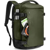 Tomtoc Leichter Reiserucksack 28 l grün mit Laptopfach bis 16 inch für Flüge