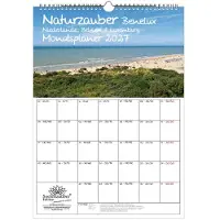 Seelenzauber GmbH Naturzauber Benelux Planer DIN A3 Kalender für 2027 Landschaft Natur Reise Strand Urlaub - Inhalt: 1x Kalender 1x Weihnachtsanhänger 1x Grußanhänger (3 Teile)