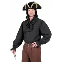 Coppens Rüschenhemd mit Jabot schwarz