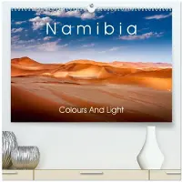 CALVENDO Namibia – Farben und Licht (Hochwertiger Wandkalender Premium, Format DIN A2, Querformat), , 12-monatiger Wandkalender