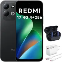 Xiaomi REDMI 17 4G Smartphone 4GB 256GB Schwarz 6,9 Zoll 7500mAh mit 67W Ladegerät + Bluetooth-Kopfhörer