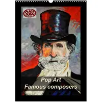 CALVENDO Pop-Art-Kalender mit berühmten Komponisten (Wandkalender 2027, Format DIN A3, Hochformat), 12-Monats-Wandkalender