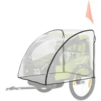 BellaFurn Wasserdichter Regenschutz für Kinderfahrradanhänger | Farbe: Transparent | Abmessungen: 61x76x61 cm