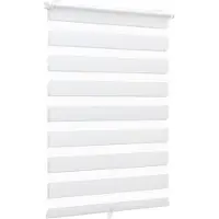 Sekey Doppelrollo Klemmfix ohne Bohren Doppelrollo Duo Rollo Schnurlos Rollo Faltrollo 40x100cm, Weiß