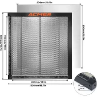StarTech.com Honeycomb Arbeitstisch für Lasergravur - CO2 Laser Schneid- und Gravurplatte - Universal Wabentisch - Arbeitsfläche 50x50 cm, Höhe 2,2 cm - Mit Aluminiumplatte - 500x500x22 mm