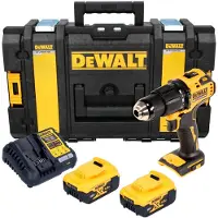 DeWalt DCD 709 P2 Akku Schlagbohrschrauber 18 V 65 Nm + 2x Akku 5,0 Ah + Ladegerät + Tough Box