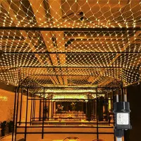 Peviasot 4,5x1,6 m 300 LED Lichternetz 8 Modi Lichterkette für Innen Weihnachten Hochzeit Party Garten Balkon Deko, Warmweiß