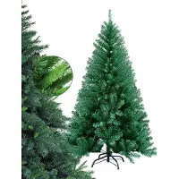 Vigevee 180cm Künstlicher Weihnachtsbaum mit 650 Spitzen PVC, Tannenbaum mit Ständer, Christbaum Kunstbaum Grün