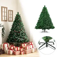 Eikuavons 150cm Künstlicher Weihnachtsbaum mit 400 Spitzen PVC, Tannenbaum mit Ständer, Christbaum Kunstbaum Grün
