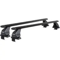 Menabo Omega Plus Black | Dachträger Peugeot - 106 1992-2004 - Aluminium - Länge 112 cm - Tragkraft 50 kg - 2er-Pack