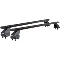 Menabo Omega Plus Black | Dachträger Fiat - Panda III (Fixpunkt) 2015+ - Aluminium - Länge 112 cm - Tragkraft 75 kg - 2er-Pack
