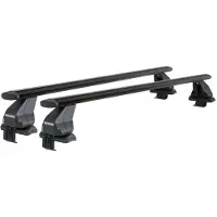 Menabo Omega Plus Black | Dachträger Mitsubishi - Spacestar 2012-2016 - Aluminium - Länge 112 cm - Tragkraft 50 kg - 2er-Pack
