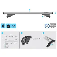 Menabo Blade L | Dachträger Toyota - ProAce City 2018+ - Aluminium - Länge 127 cm - Tragkraft 75 kg - 2er-Pack