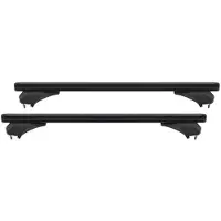 Menabo Sonic Black | Dachträger Alfa Romeo - Stelvio 2017+ - Aluminium - Länge 120 cm - Tragkraft 75 kg - 2er-Pack