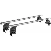 Menabo Omega | Dachträger Volkswagen - Touran I (1T) 2010-2015 - Aluminium - Länge 130 cm - Tragkraft 50 kg - 2er-Pack