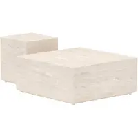 Ebuy24 Lissabon Gartentisch Set mit 2 beige.