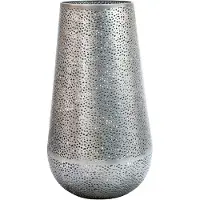 FineBuy Vase 47cm Metall Blumenvase Bodenvase Wohndeko Gross Rund Design Dekovase Hoch