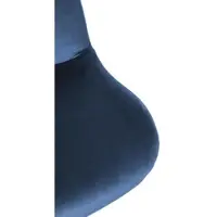 TPFLiving 2er Set Barhocker Salomon Chrom Stoff blau