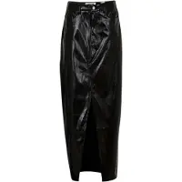 AMY LYNN AmyLynn - "Lupe" Bleistiftrock für Damen, Vorderer Schlitz (Schwarz Metallic)