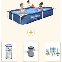 Bestway Steel Pro Rechteckig - 221x150x43 cm - 4-teilig S22706