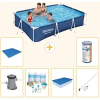 Bestway Steel Pro Rechteckig - 300x201x66 cm - 7-teilig S21563