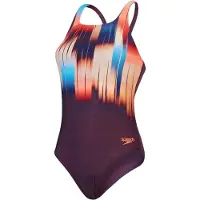 Speedo - "Medalist" Badeanzug für Damen (Pflaume/Rot)